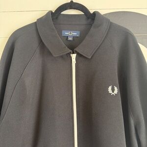 Fred Perry Black Track Jacket  Size XL